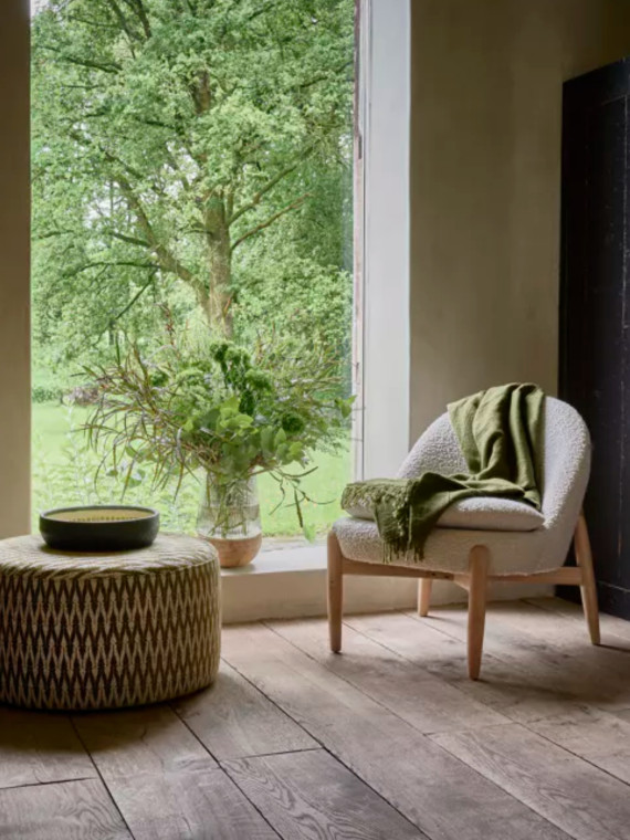 Pomax, Chaise relax en bois d'hévéa, Cocoon