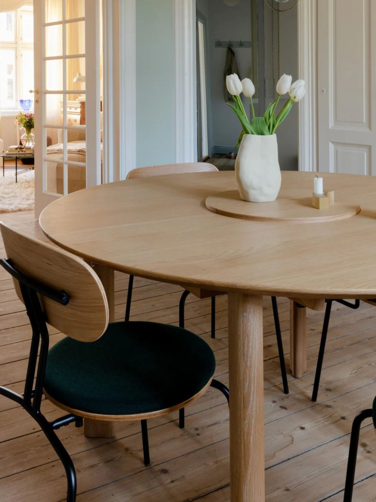 Umage Table à manger en chêne, Comfort Circle extensible