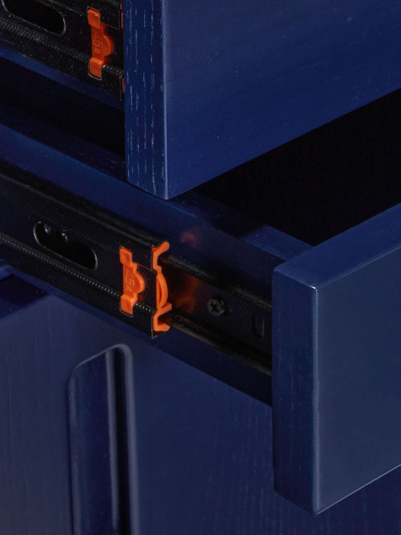 Hubsch-Dark blue/grey ash wood shelf, study