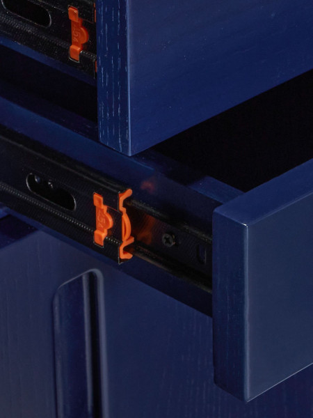 Hubsch-Dark blue/grey ash wood shelf, study