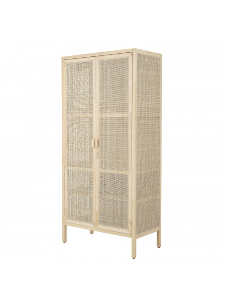 Armoire en pin et rotin naturel, Mariana - Bloomingville