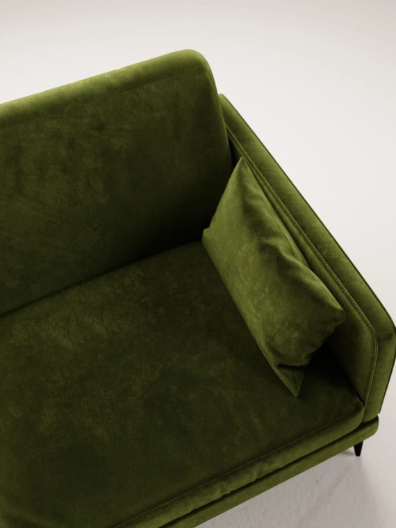 Panac Edition Herran 2-Seater Sofa in Raw Velvet Moss