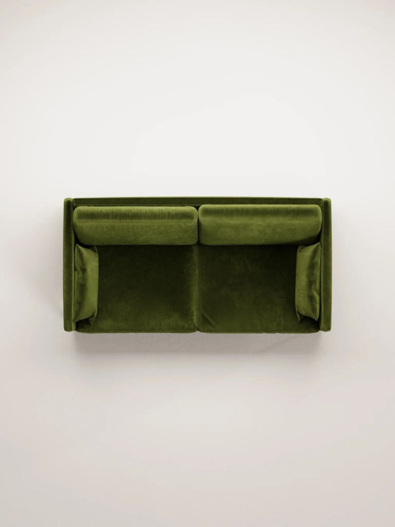 Panac Edition Herran 2-Seater Sofa in Raw Velvet Moss