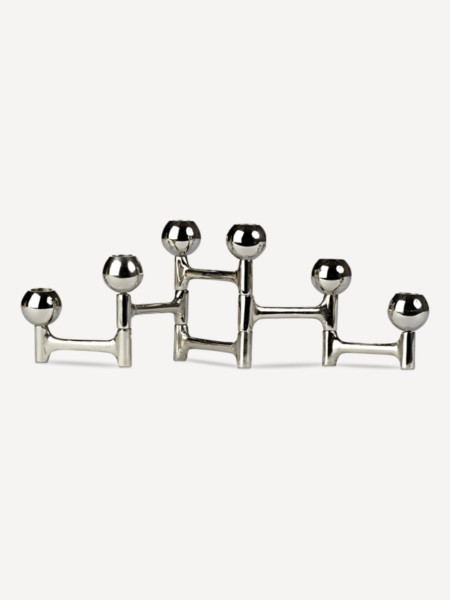 Round silver folding candle holder pols potten