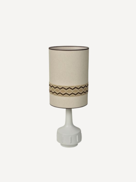 Market set lampe jimmy céramique galon blanc taille L