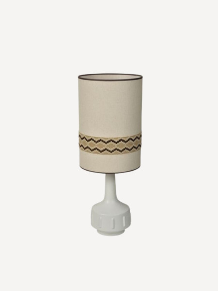 Market set lampe jimmy céramique galon blanc taille L