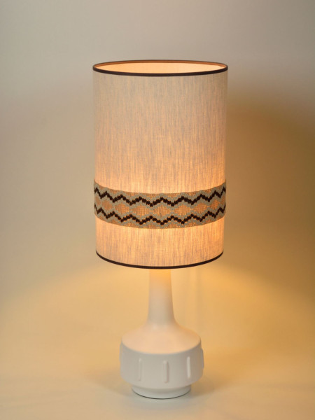 Market set lampe jimmy céramique galon blanc taille L