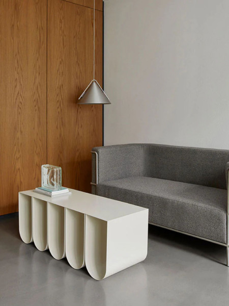 Kristina dam banc rangement acier blanc