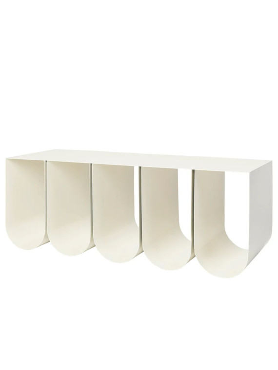 Kristina dam banc rangement acier blanc