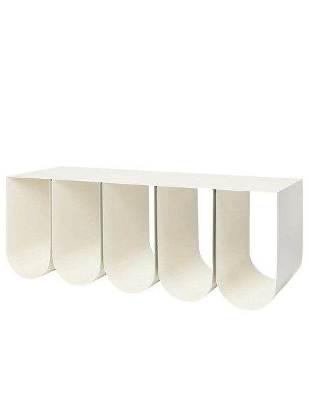 Kristina dam banc rangement acier blanc