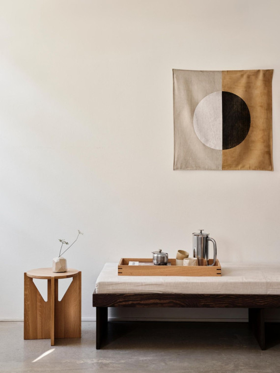 kristina dam tabouret simple chene