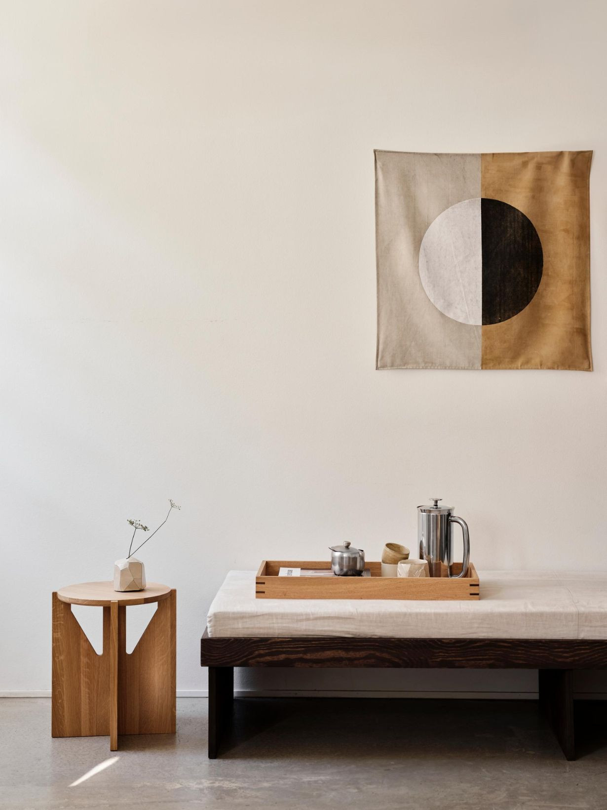 kristina dam tabouret simple chene