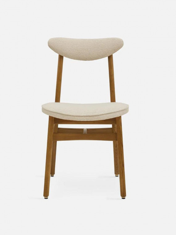 366 Concept 200-190 series Chair in solid ash wood and Boucle Creme Fabric