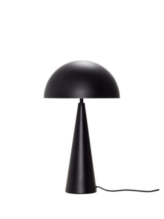Hubsh Grande lampe Mush à poser en metal noir