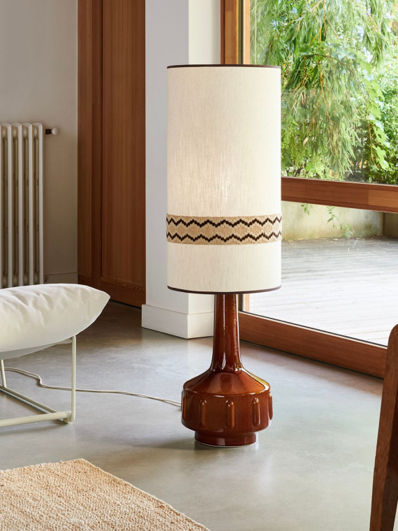 Market set lampe Jimmy céramique brun Rustic Galon XL