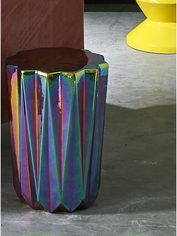 Multicolored ceramic stool Antke Pols Potten