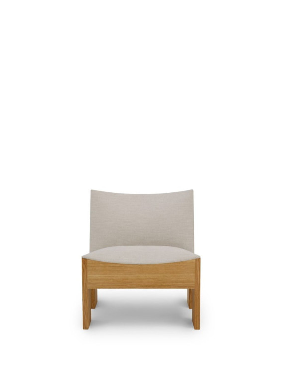 new works fauteuil lounge solid oak tenon