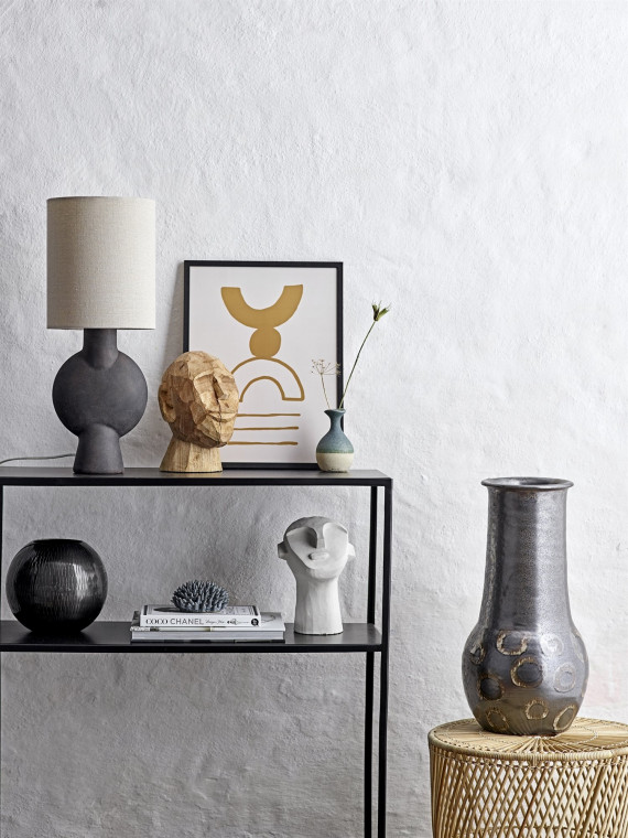 Bloomingville - Brown ceramic table lamp, Hansen