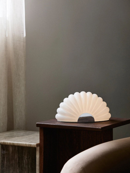 Table lamp, chrome finish, Chia