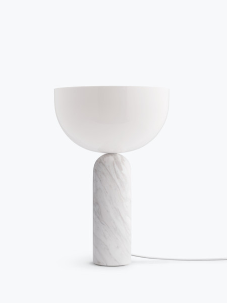 Lampe de table en marbre Large, Kizu New Works blanc