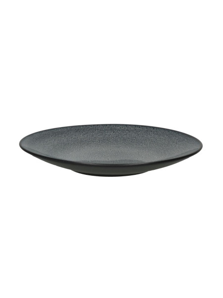 POMAX assiette plate en grès MIRHA gris foncé Ø27cm