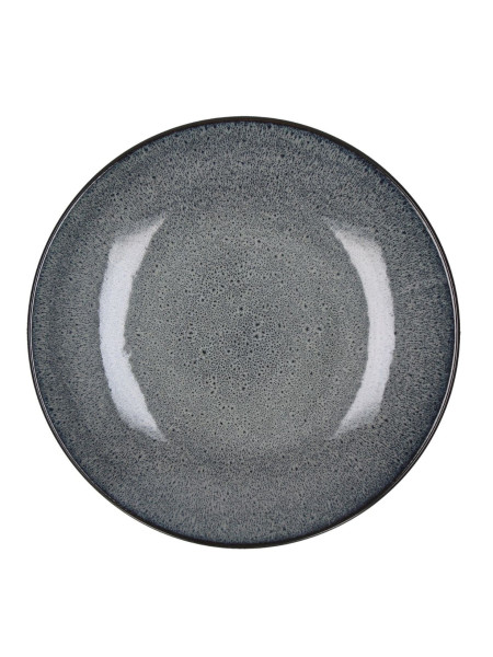 POMAX assiette plate en grès MIRHA gris foncé Ø27cm