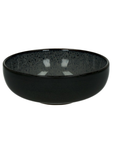 Pomax Lot de 6 bol en grès Mirha gris foncé Ø16 cm