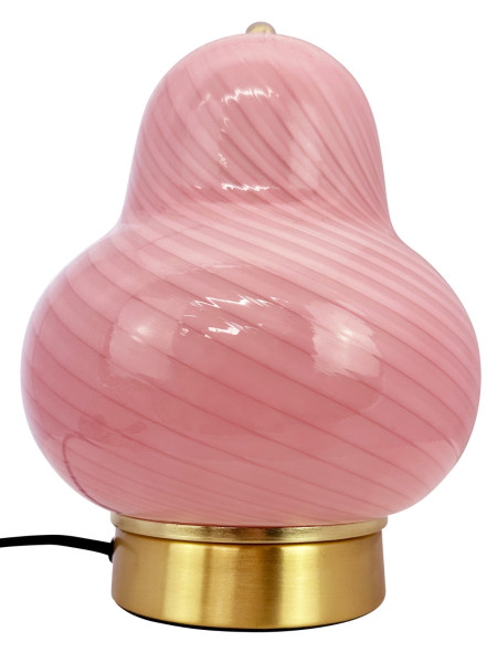 Lampe de table en verre et métal, Lucy Dyberg Larsen rose