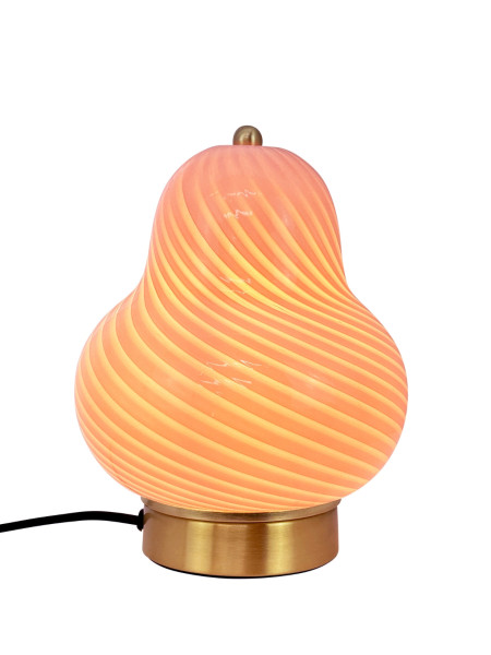 Lampe de table en verre et métal, Lucy Dyberg Larsen rose