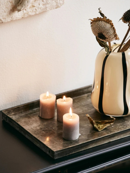 Nordal - Amber glass candlestick vase, Riva S | MBS Design