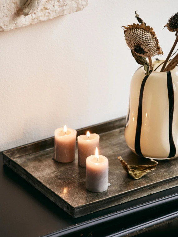Nordal - Amber glass candlestick vase, Riva S | MBS Design