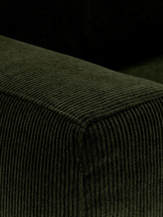 SITS Canapé droit Sophia en velours côtelé moss