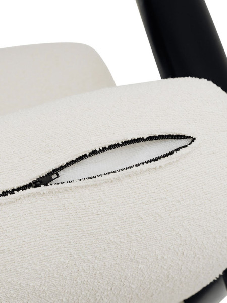 Gabrielle Paris - Fauteuil Claude 100 en inox noir thermolaqué | MBS Design