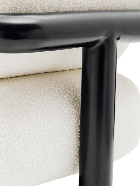 Gabrielle Paris - Fauteuil Claude 100 en inox noir thermolaqué | MBS Design