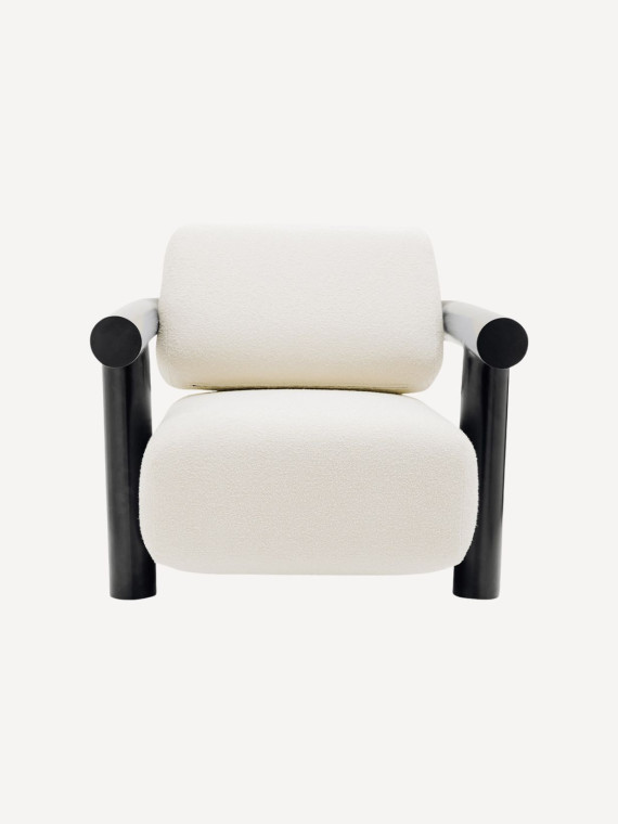 Gabrielle Paris - Claude 100 armchair in black powder-coated stainless steel | MBS Design