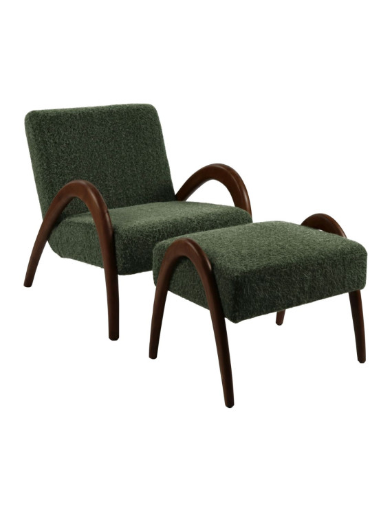 pomax Fauteuil maurice en bois d'hévéa