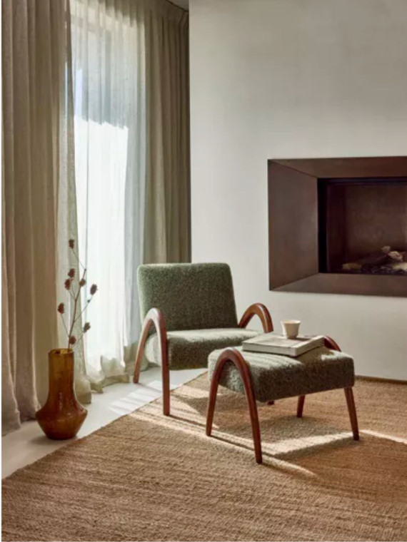 pomax Fauteuil maurice en bois d'hévéa
