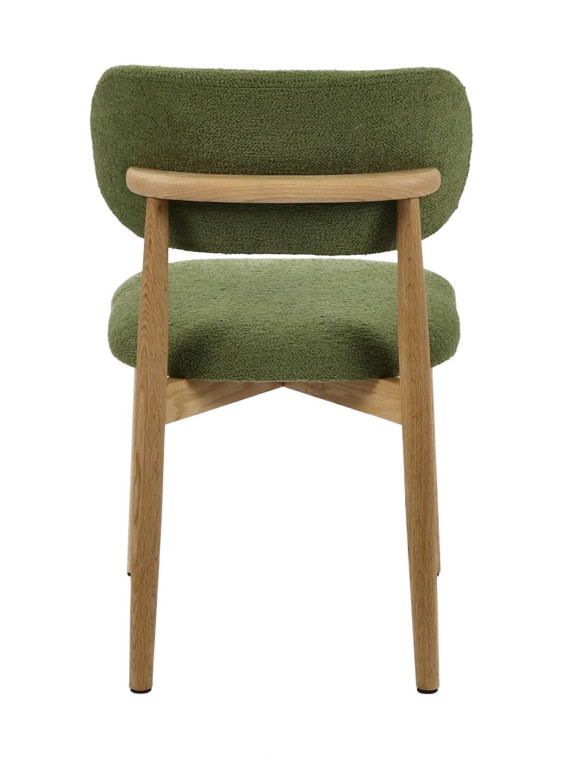 Pomax - Hazel Chair in oak and bouclé fabric | MBS Design