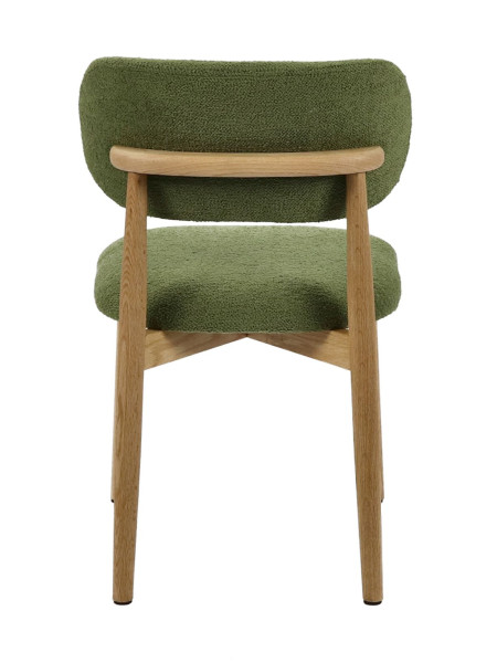 Pomax - Hazel Chair in oak and bouclé fabric | MBS Design
