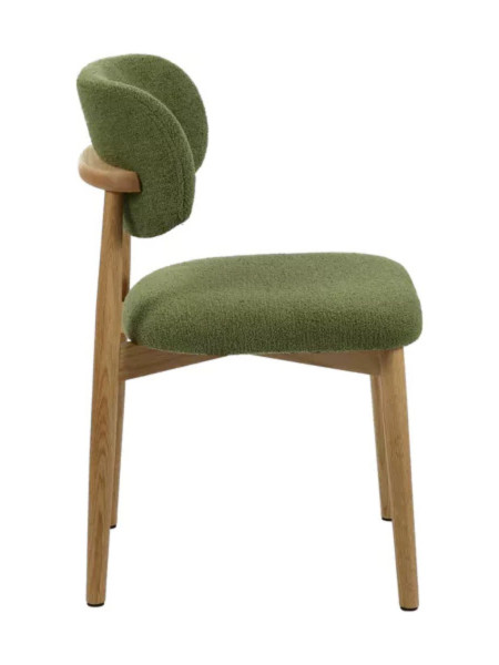 Pomax - Hazel Chair in oak and bouclé fabric | MBS Design