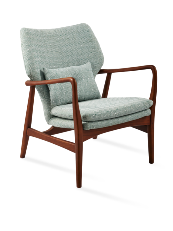 Fauteuil Peggy Squared vert clair Pols Potten vue de face