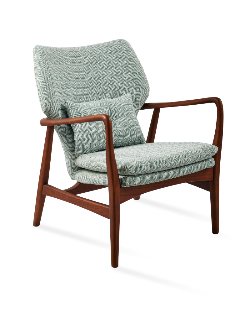 Fauteuil Peggy Squared vert clair Pols Potten vue de face