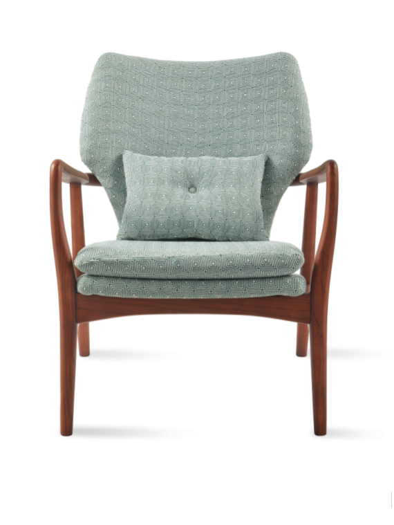 Fauteuil Peggy Squared vert clair Pols Potten vue de face