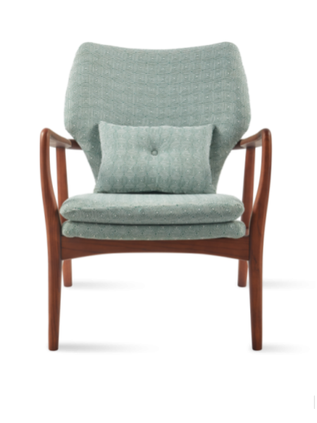  Fauteuil Peggy Squared vert clair Pols Potten vue de trois quarts