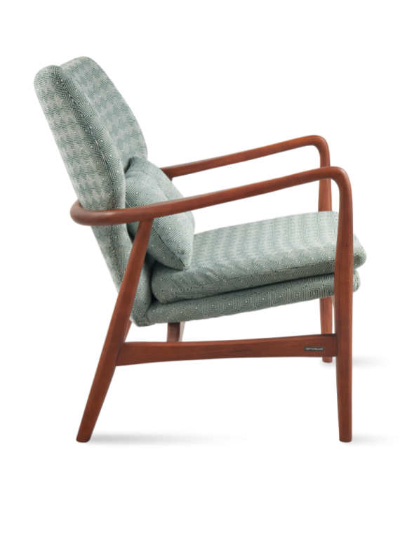 Fauteuil Peggy Squared vert clair Pols Potten vue de face