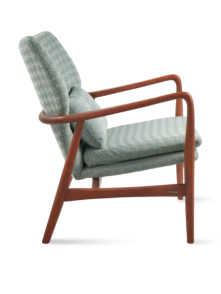  Fauteuil Peggy Squared vert clair Pols Potten vue de côté