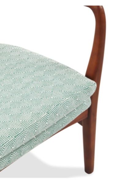  Fauteuil Peggy Squared vert clair Pols Potten détail du tissu