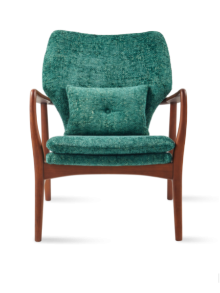 Fauteuil Peggy Greenish vert foncé Pols Potten vue de trois quarts