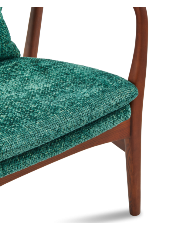 Fauteuil Peggy Greenish vert foncé Pols Potten vue de face