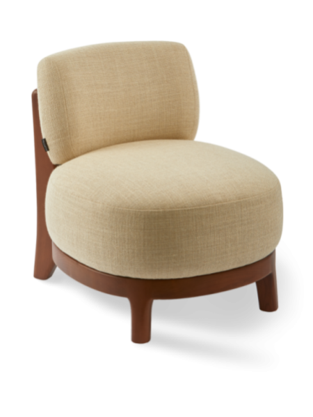 Fauteuil Fizz Lounge beige Pols Potten vue de face